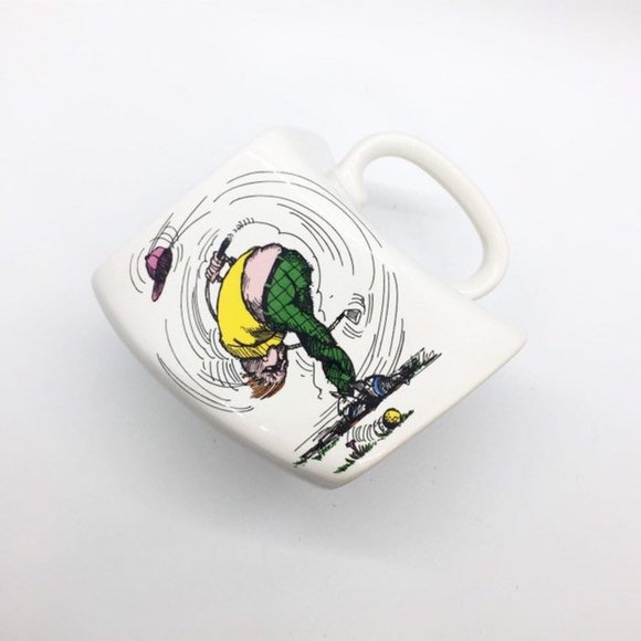 Vintage 1991 Golf Gifts Inc “The Results of Over-Swing” Twisted Square Golf Mug - Picture 3 of 10
